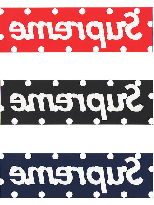 Supreme Comme Des Garcons Polka Dot Box Logo Stickers